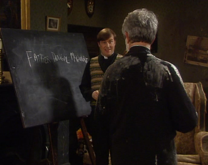 RIGHT, TED. LOOKS LIKE AN ORDINARY BLACKBOARD, DOESN'T IT? 