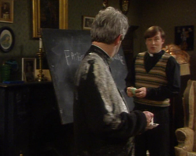RIGHT, TED. LOOKS LIKE AN ORDINARY BLACKBOARD, DOESN'T IT? 