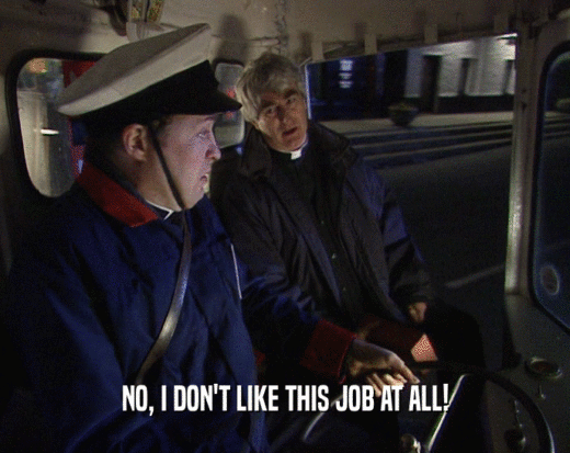 NO, I DON'T LIKE THIS JOB AT ALL!  