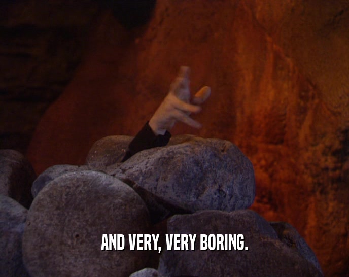 AND VERY, VERY BORING.  