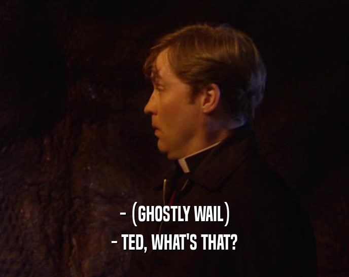 - (GHOSTLY WAIL)
 - TED, WHAT'S THAT?
 