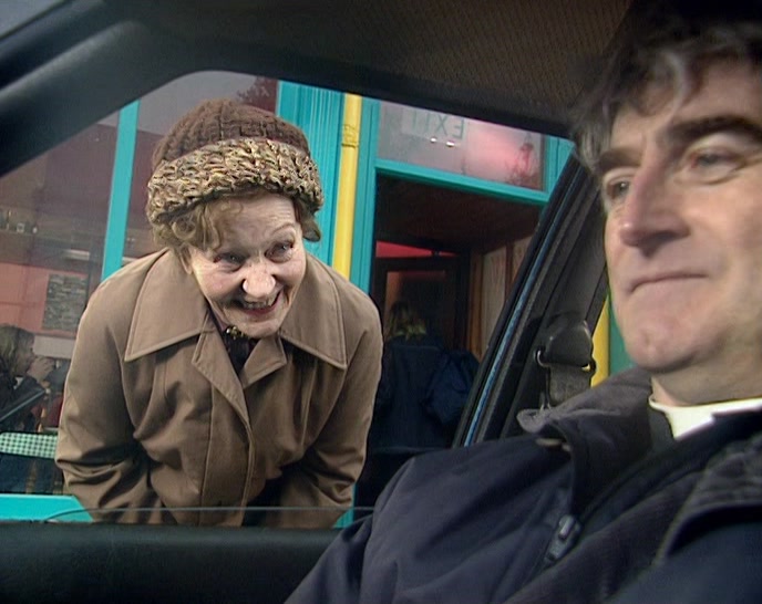 (MRS DOYLE) WE'LL GO TO THE TEA SHOP FOR A BIT OF A CHAT. 