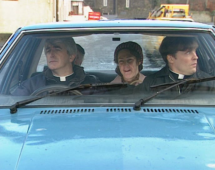 THERE'S MRS DINEEN, FATHER. YOU CAN DROP ME OFF HERE. 