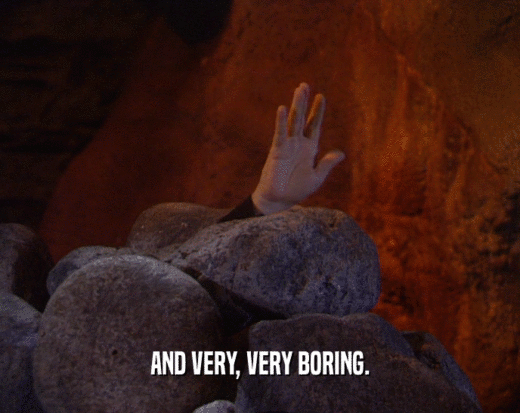 AND VERY, VERY BORING.  