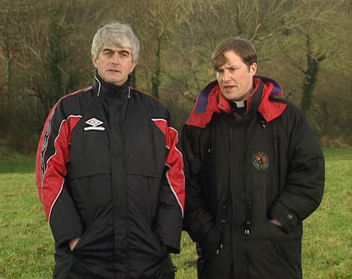 YOU WOULDN'T THINK FATHER JACK COULD PLAY FOOTBALL. 