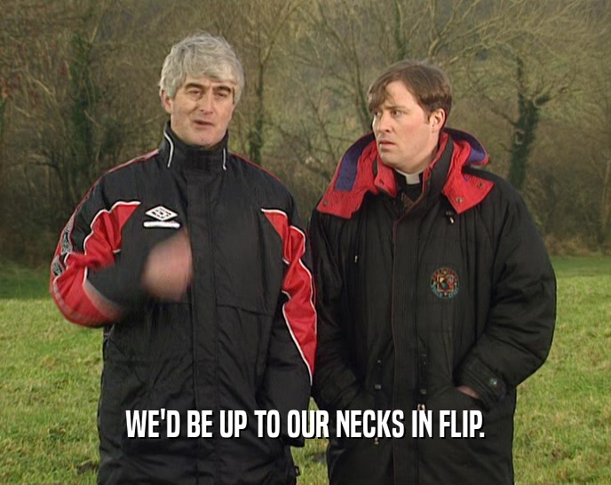 WE'D BE UP TO OUR NECKS IN FLIP.  