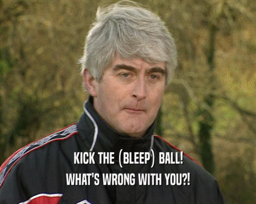 KICK THE (BLEEP) BALL! WHAT'S WRONG WITH YOU?! 