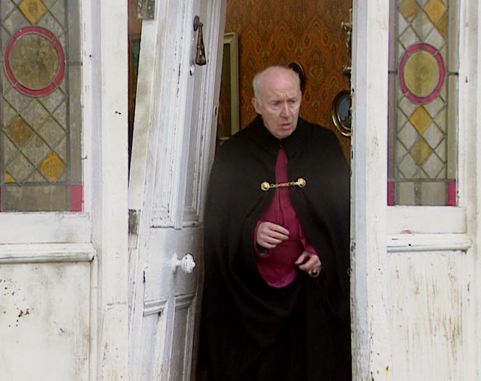 BYE, BISHOP BRENNAN. DON'T WORRY ABOUT THE DOOR. BYE. COME BACK SOON. 