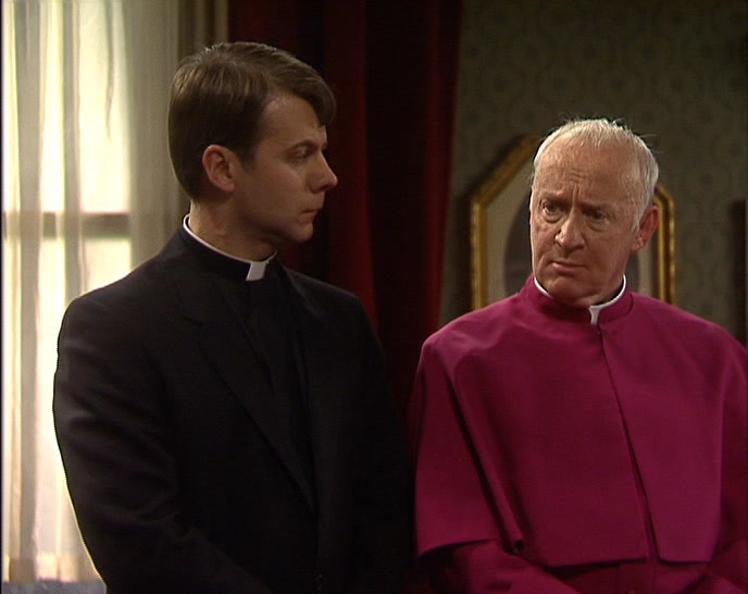 AH, THE KRAKEN AWAKES. DID WE DISTURB YOU, FATHER HACKETT? 