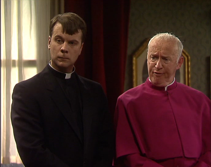 AH, THE KRAKEN AWAKES. DID WE DISTURB YOU, FATHER HACKETT? 