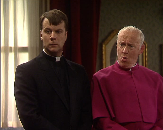 AH, THE KRAKEN AWAKES. DID WE DISTURB YOU, FATHER HACKETT? 