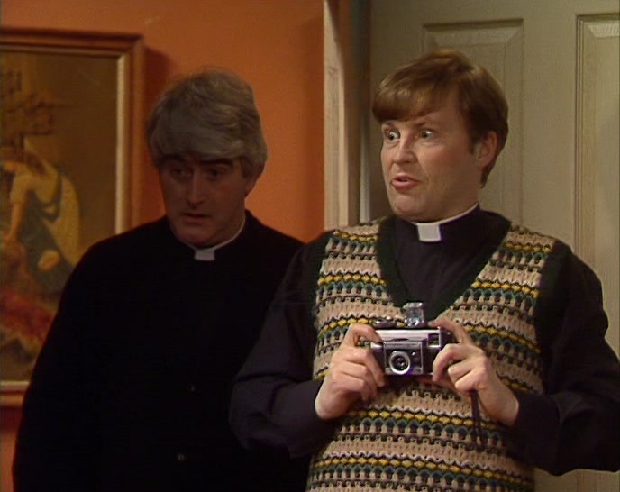 - THE POPE, THAT'LL BE JUST GREAT. - WHY'D YOU JUMP THROUGH THE WINDOW? 