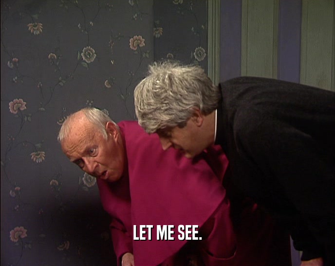 LET ME SEE.  