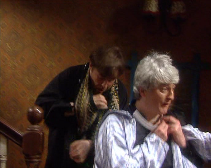 MRS DOYLE, STALL HIM FOR A FEW SECONDS. COME ON, DOUGAL. 