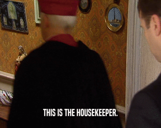THIS IS THE HOUSEKEEPER.  