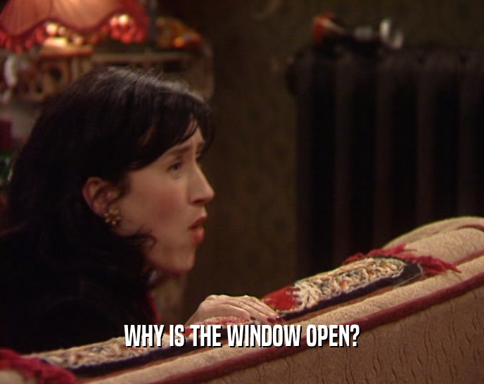 WHY IS THE WINDOW OPEN?  