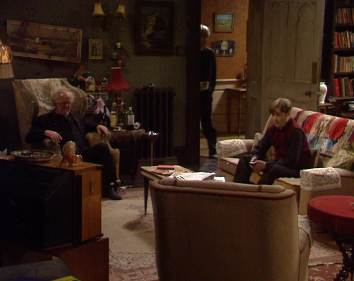 DOUGAL, THERE'S NOTHING ON. WHY DON'T YOU READ A BOOK? 