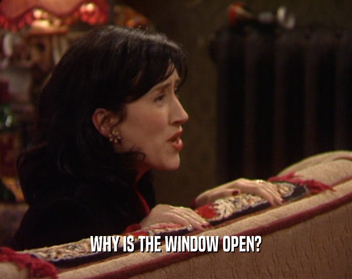 WHY IS THE WINDOW OPEN?  
