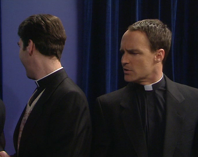 - THAT'S FATHER TED CRILLY. - CRILLY, HUH? THANK YOU. 