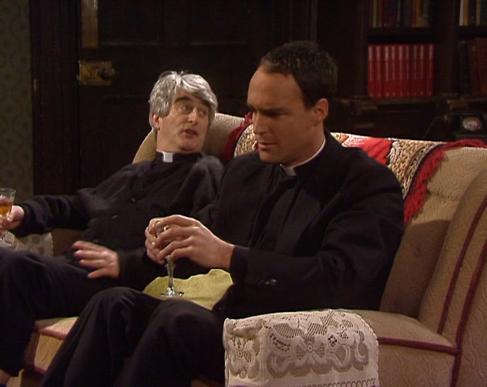 THIS IS FATHER BUZZ CAGNEY. HE'S JUST ON A SHORT VISIT. 