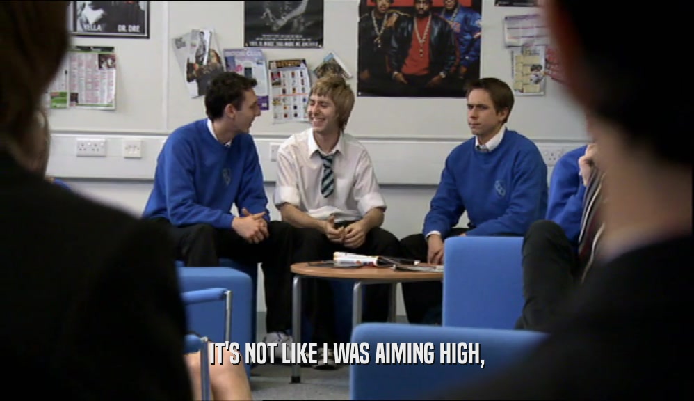 IT'S NOT LIKE I WAS AIMING HIGH,  