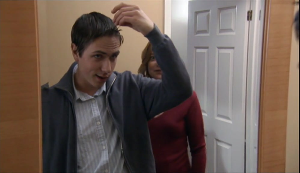 - THAT'S A LOT OF GEL IN YOUR HAIR. - WHAT? 