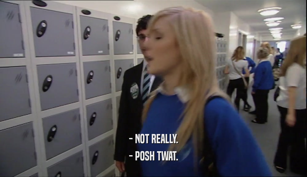 - NOT REALLY. - POSH TWAT. 