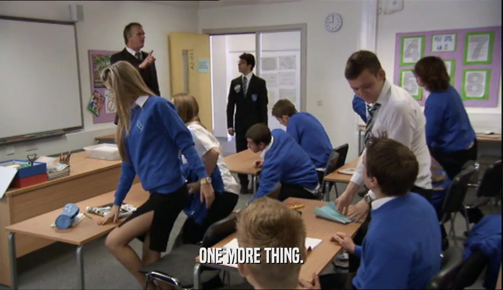 ONE MORE THING.  