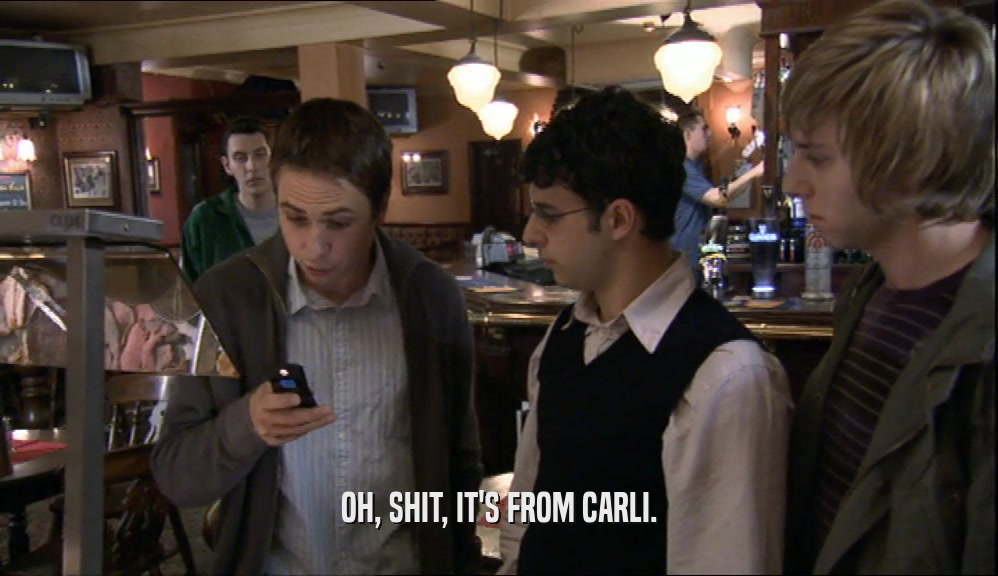OH, SHIT, IT'S FROM CARLI.  