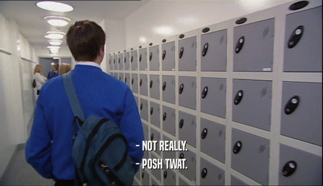 - NOT REALLY. - POSH TWAT. 