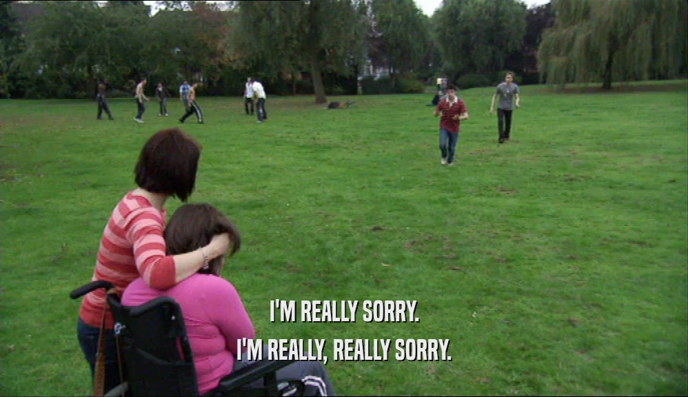 I'M REALLY SORRY. I'M REALLY, REALLY SORRY. 