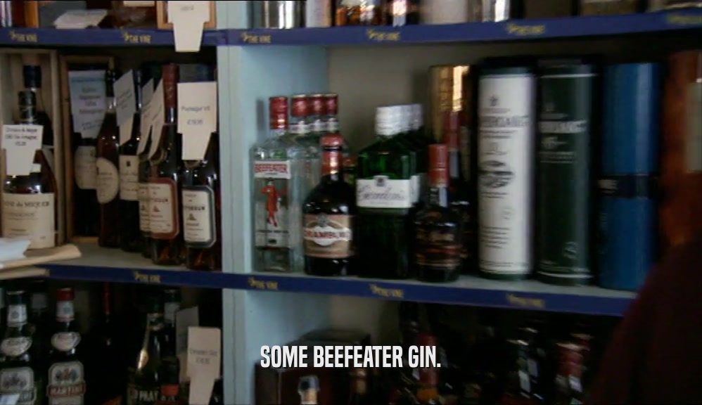 SOME BEEFEATER GIN.  