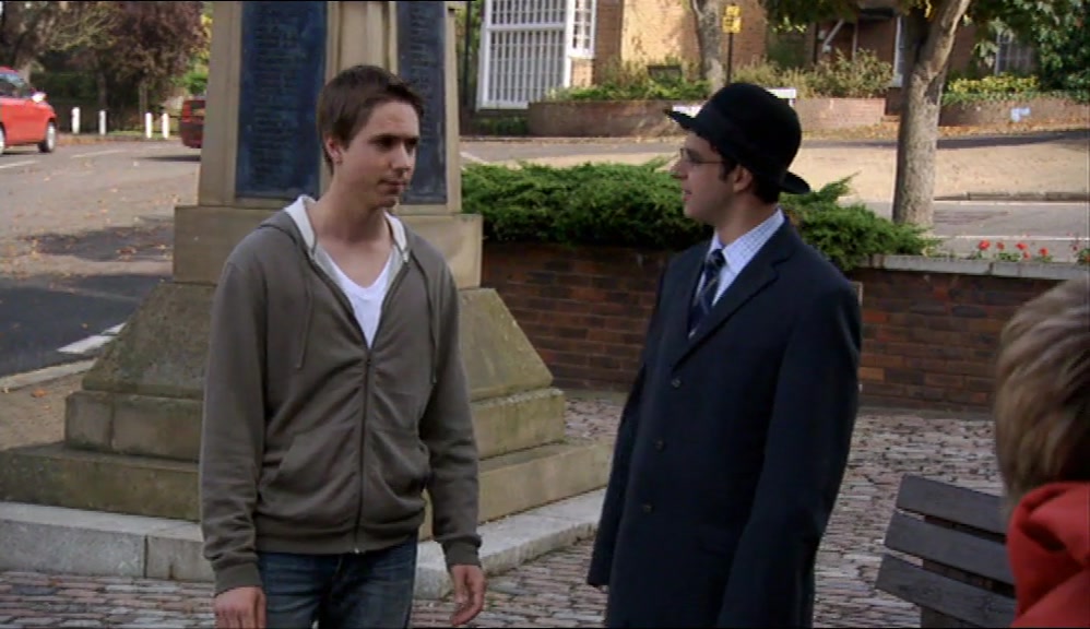 - THE HAT'S HIS THOUGH. - WHAT A BELL END! 