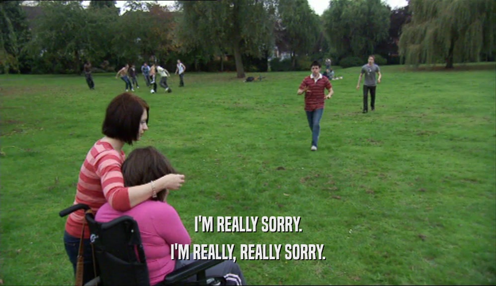 I'M REALLY SORRY. I'M REALLY, REALLY SORRY. 