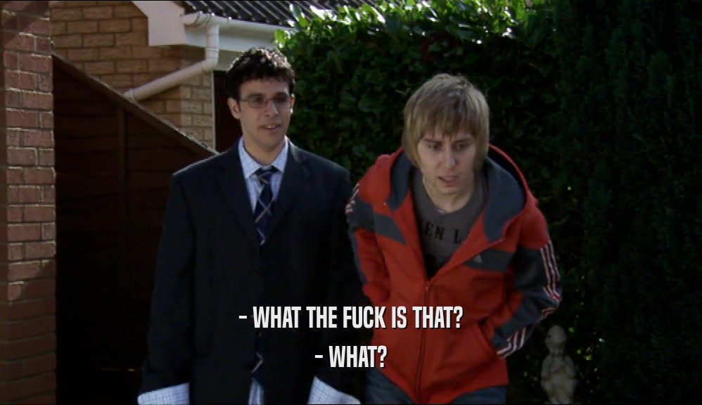 - WHAT THE FUCK IS THAT? - WHAT? 