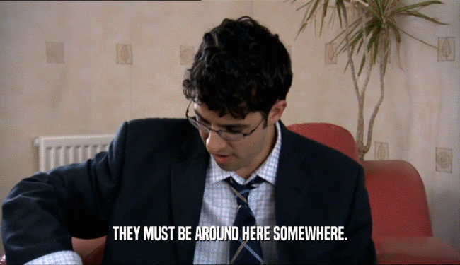 THEY MUST BE AROUND HERE SOMEWHERE.  
