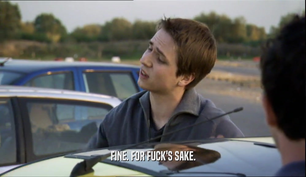 FINE. FOR FUCK'S SAKE.  
