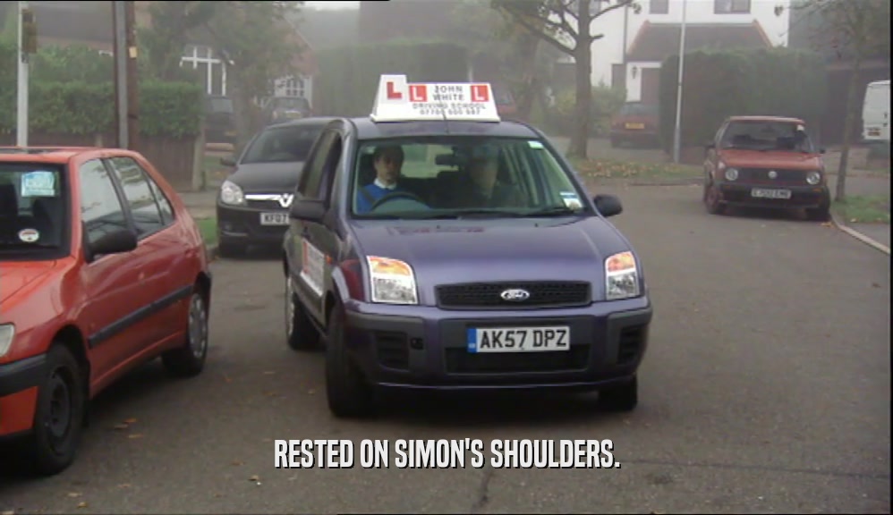 RESTED ON SIMON'S SHOULDERS.  