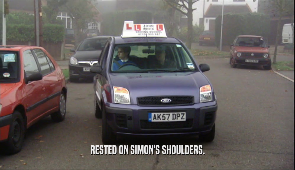 RESTED ON SIMON'S SHOULDERS.  
