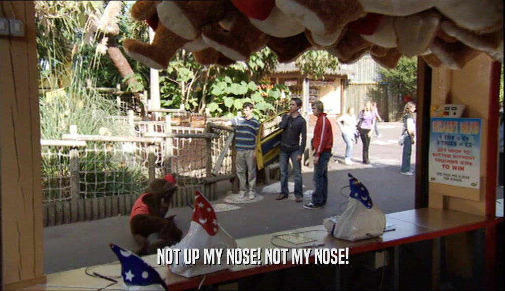 NOT UP MY NOSE! NOT MY NOSE!  