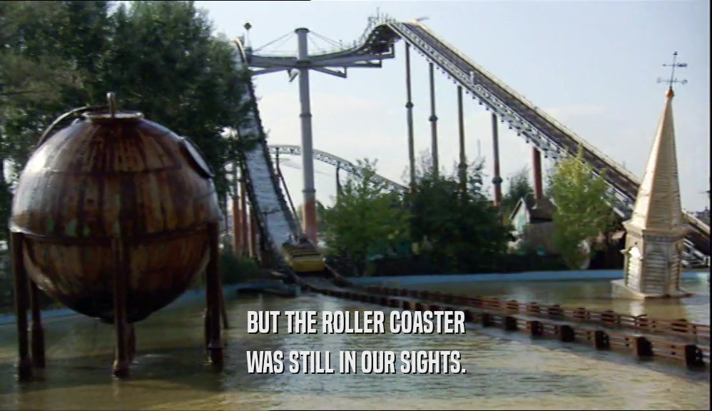 BUT THE ROLLER COASTER WAS STILL IN OUR SIGHTS. 