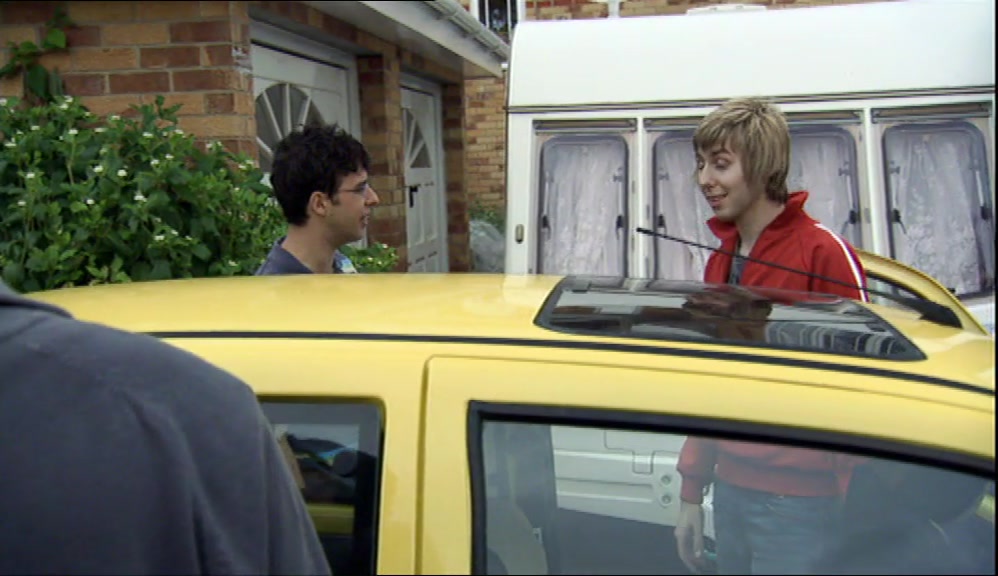 IT'S NOT HAPPENING, FREAK. I CALLED SHOTGUN. 