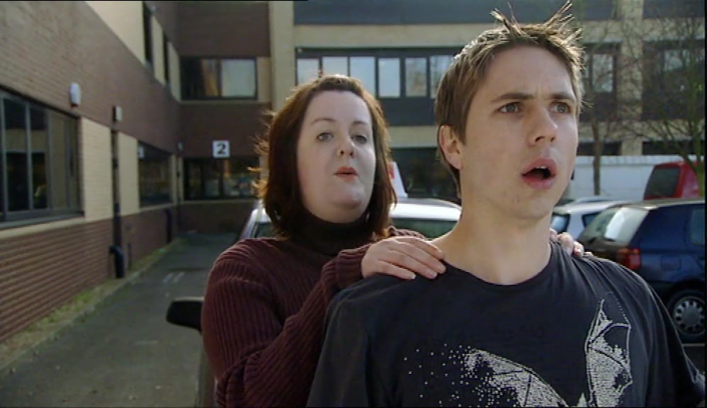 ALL YOU'VE GOT TO DO IS SING OUT THE REGISTRATION PLATE OF THAT BLUE CAR. 
