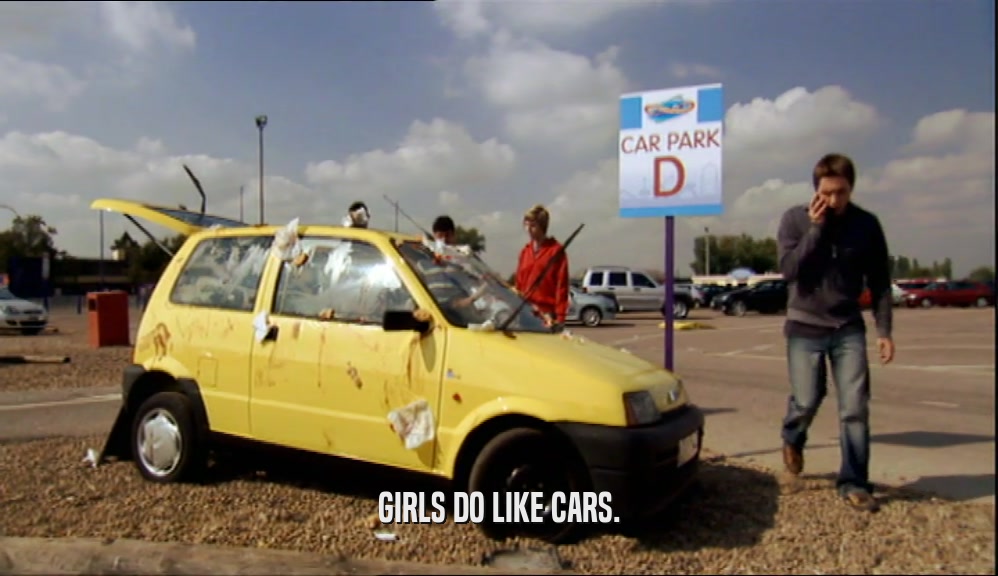 GIRLS DO LIKE CARS.  