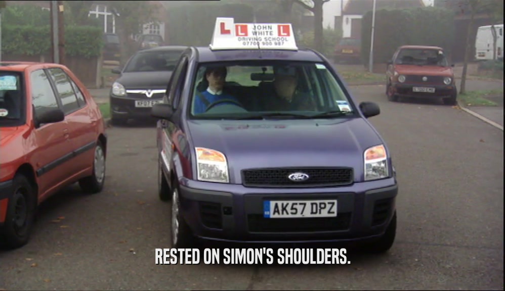 RESTED ON SIMON'S SHOULDERS.  