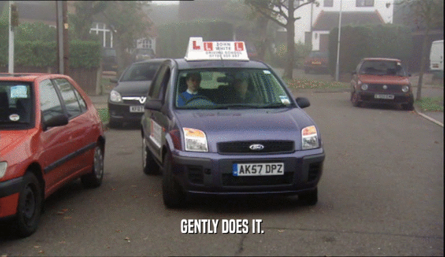 GENTLY DOES IT.  