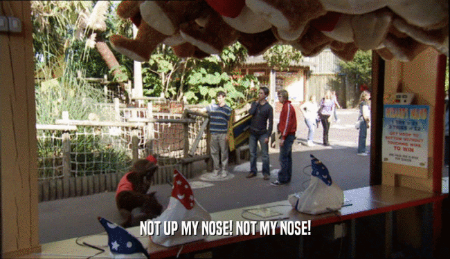 NOT UP MY NOSE! NOT MY NOSE!  