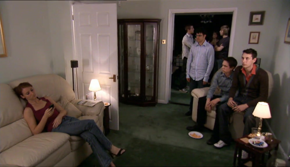 HER PARENTS WERE UPSTAIRS, WAITING FOR THE HOUSE TO BE TRASHED. 