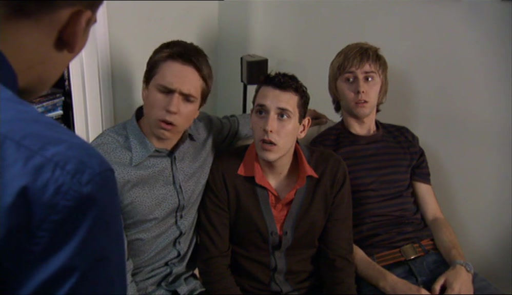 - DUNNO. DON'T THINK SO. - YEAH, THEY'RE UPSTAIRS. 