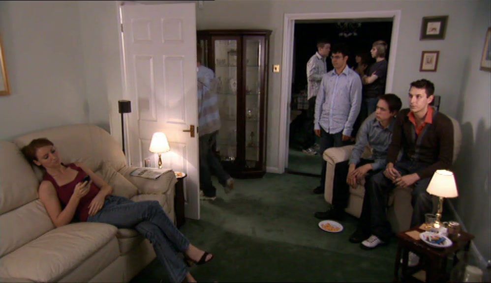 HER PARENTS WERE UPSTAIRS, WAITING FOR THE HOUSE TO BE TRASHED. 